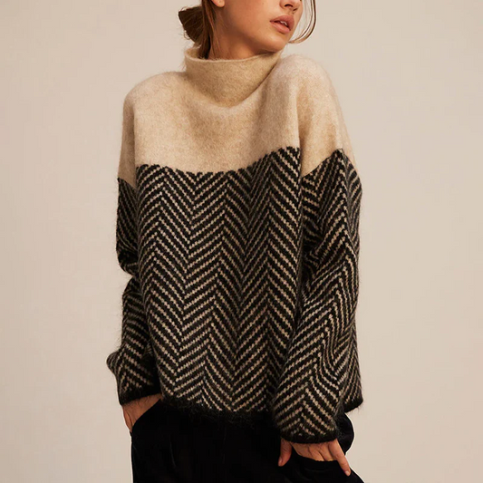 Nadine™ - Trendy rullekravesweater