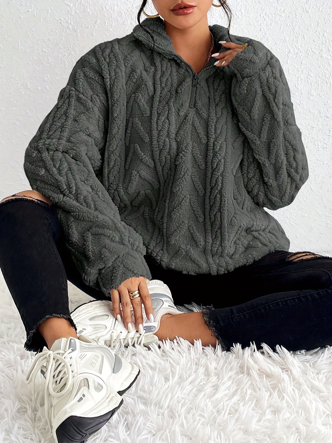 Luxe Gebreide Fleece Trui | 1+1 Gratis